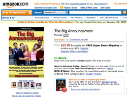 DVD on Amazon's web page